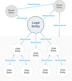 LEI parent child hierarchy, LEI Management Platform image