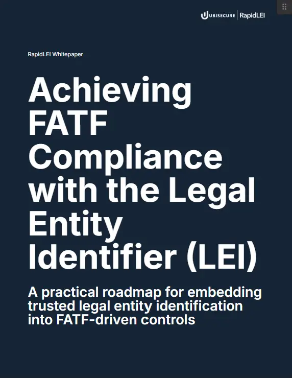 Whitepaper: Achieving FATF with LEI
