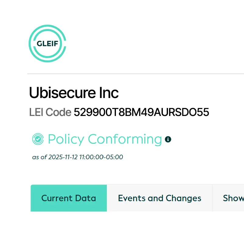 Register LEI code record