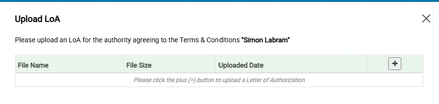 Managed client Legal Entity Identifiers