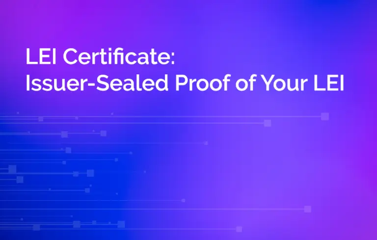 LEI Certificate: Issuer-Sealed Proof of an LEI