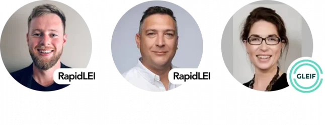 Webinar Presenters - RapidLEI GLEIF